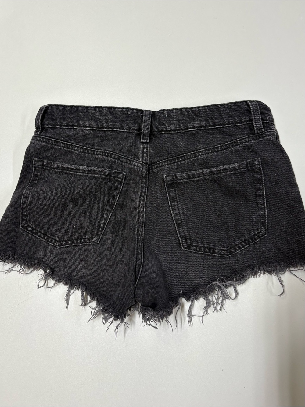 Garage Black Frayed Denim Shorts - Picture 2 of 2